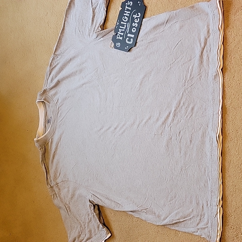 Faded Glory Gray Short Sleeve T-shirt XL White Trim